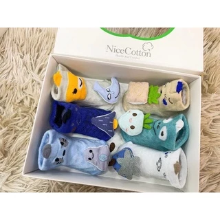 KIT 6 pares com caixa de presente Meia 3d Bebê Bichinho Lindas Recém Nascidos Meninos e Meninas Infantil WZ11