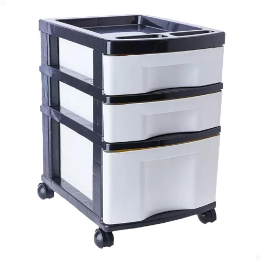 Gaveteiro Organizador Multiuso Com 3 Gavetas E Rodinhas | Shopee Brasil