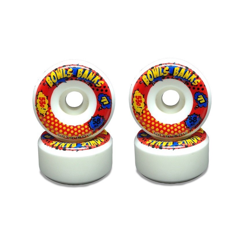 Roda Moska 58mm 53d Bowls Banks Skateboard Wheels Skate