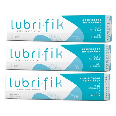 kit 3x Gel Lubrificante Íntimo Lubrifik Cimed 50g Prazer Sexual