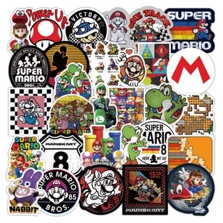 50 pcs Super Mario Video Game Cartoon Adesivos De PVC À Prova D'água (2)