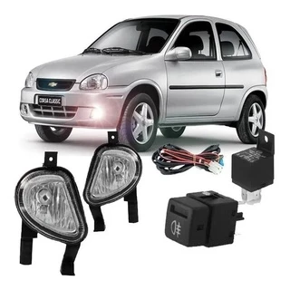 Kit Farol De Milha Corsa 2000 a 2010 Classic Hatch Pick Up Wind + Botão Original