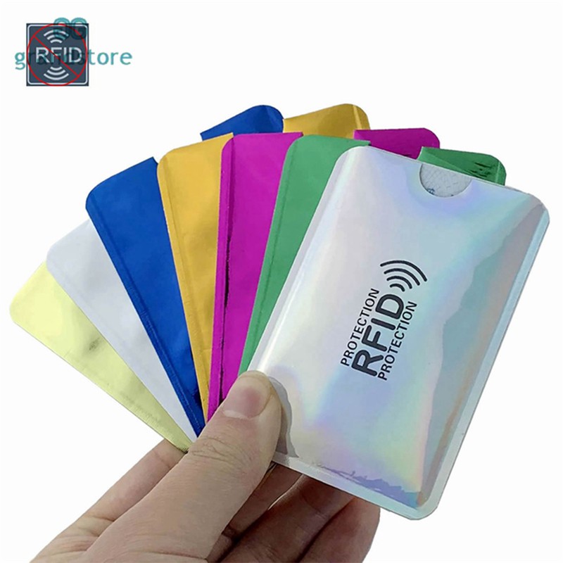 Anti RFID Reader Wallet Credit Card Id Card Holder Protective Aluminum Metal Card Case