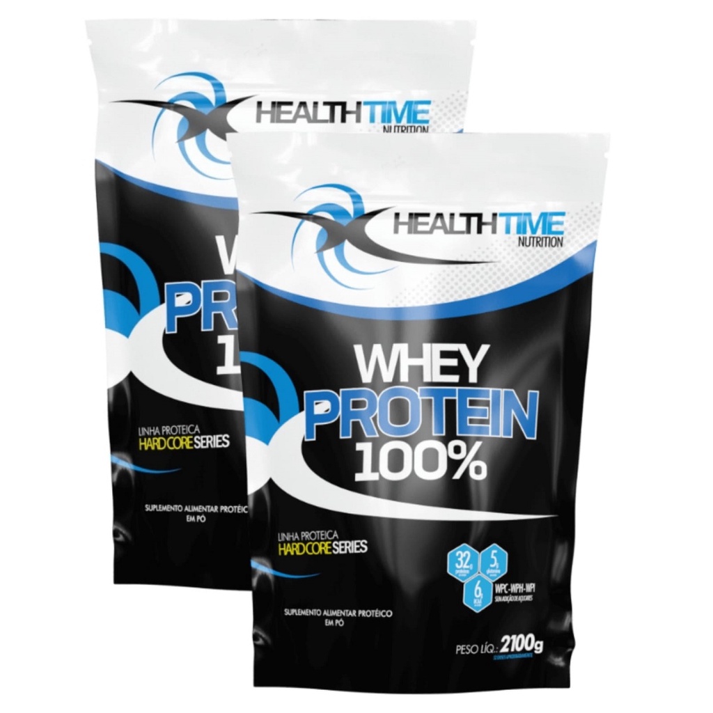 2x Pacotes Whey Protein Isolado 100% Proteína – Health Time (4,200kg)