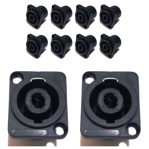 Plug Conector Speakon F Mea Painel Metal Kit Unidades Shopee Brasil