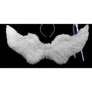 Fantasia de Asa de Anjo ou Diabo - Asas De Penas / Halloween / Natal / Anjo