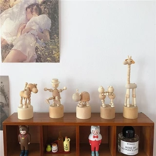 Fantoche De Madeira Brinquedo Modelo Artesanal De Mesa