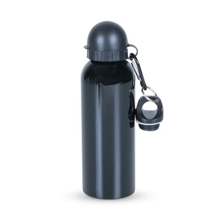 Garrafa Inox Preta 500ml Metálica 2 Bicos