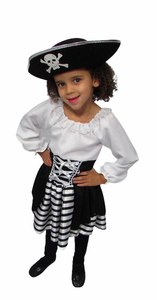 Fantasia Vestido Pirata Feminina Bebê Infantil Carnaval Halloween em  Promoção na Americanas