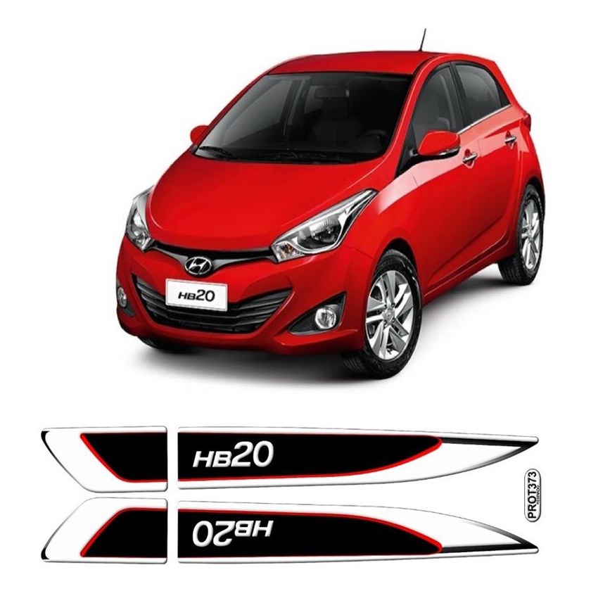 Aplique Adesivo Hyundai Hb20 Emblema Lateral Prot373 | Shopee Brasil
