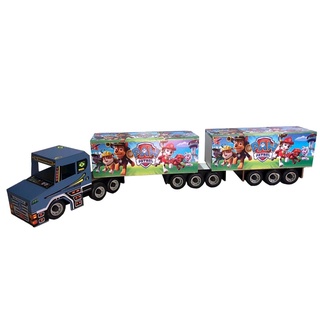 Kit caminhão de brinquedo baú carreta + tora madeira usual