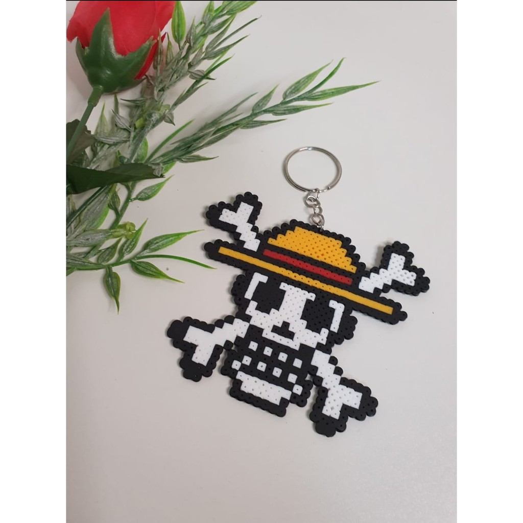 Chaveiro / Imã / Peça decorativa Going merry one piece navio perler beads  hama beads luffy anime pixel art 8bits