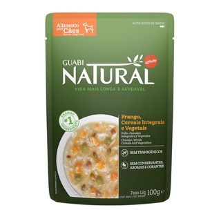 Racao Umida Guabi Natural Sache Caes Ad Frango/Cereais 100g