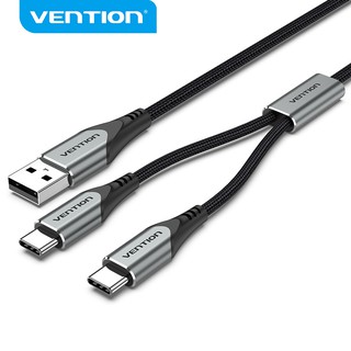 Venção Usb C Cabo Usb Para Tipo C Macho Para Macho 2 Em 1 Rápido Cabo De Carregamento Para Huawei