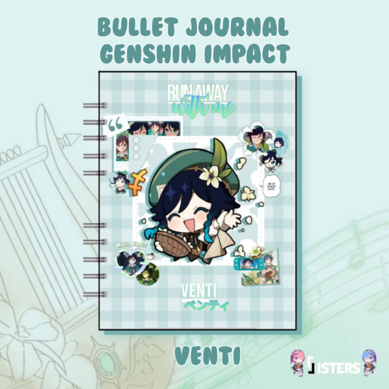 Caderno capa dura de Genshin Impact dendro, NAHIDA KUSANALI ALHAITHAM  TIGHNARI BAIZHU KAVEH