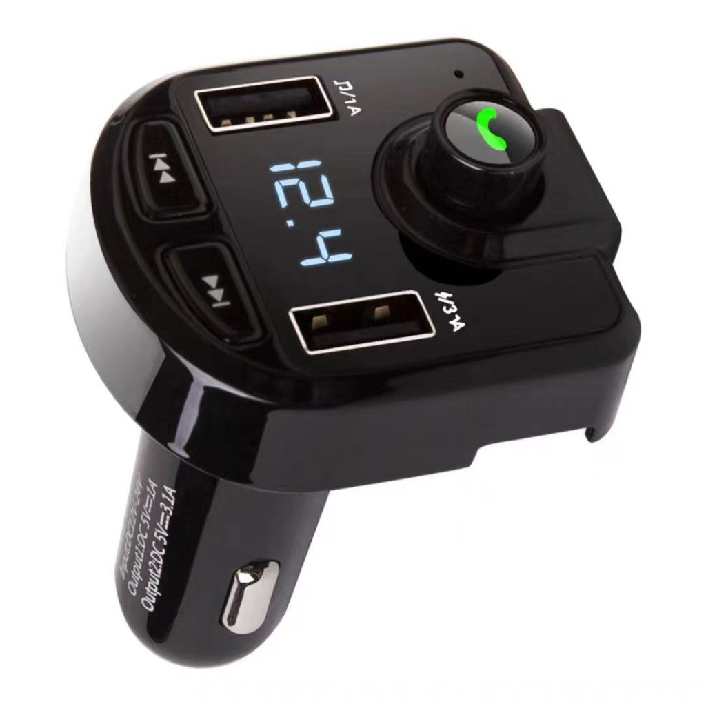 Carregador Carro Transmissor Fm Bluetooth Veicular Mp3 Rádio
