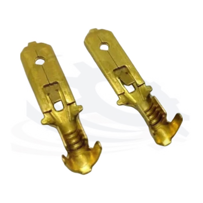 25 Terminal Macho Faston Espadão Lingueta 6,3 Mm Com Trava