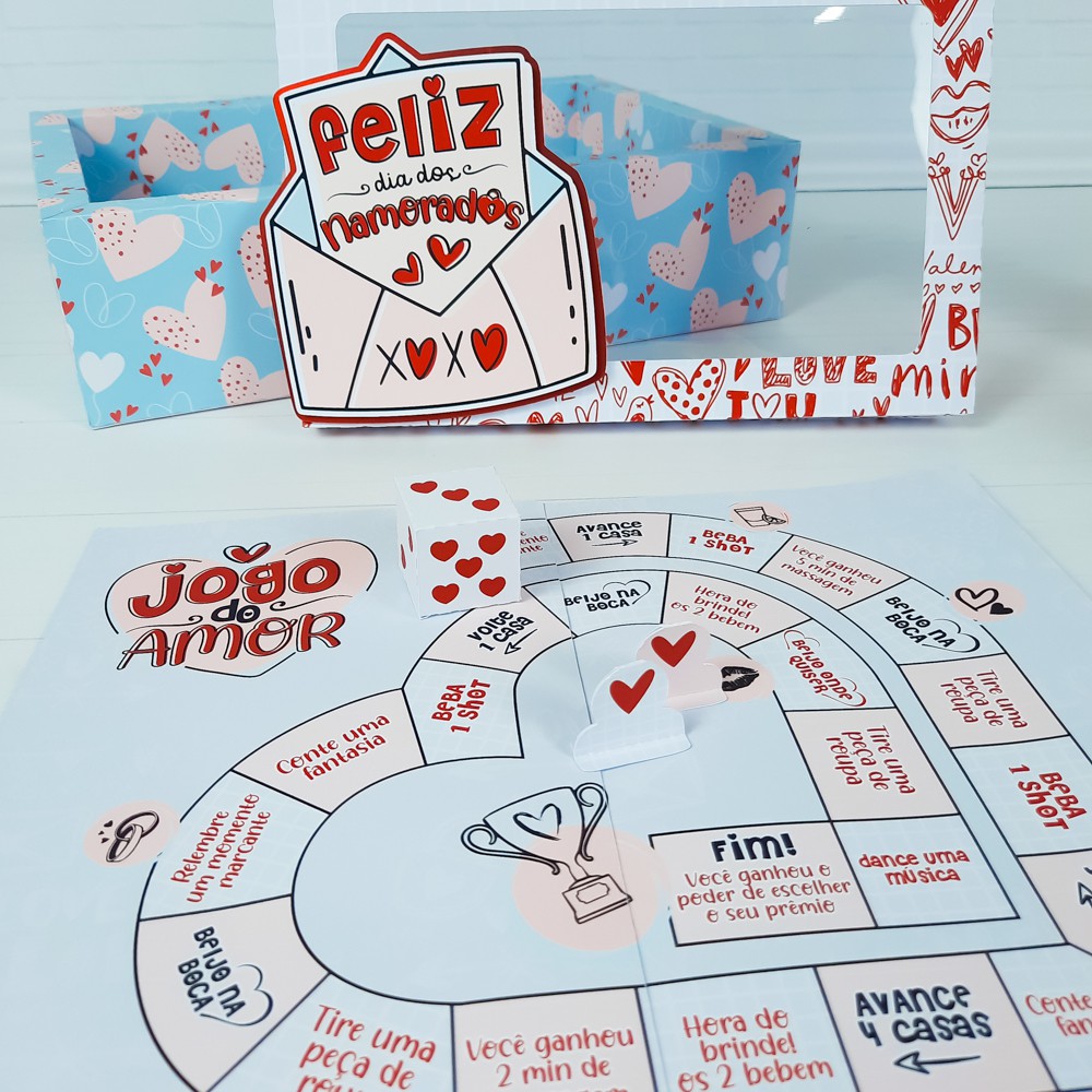 Tabuleiro – Jogo do amor  Jogos de amor, Jogo do beijo, Jogos para  namorados