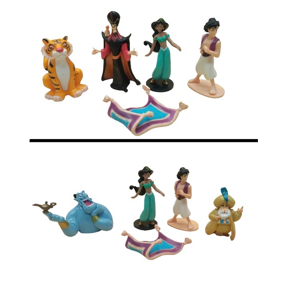 4 Miniaturas Aladdin Personagens Colecionáveis Jasmine Aladin