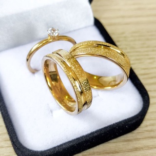 Aliança Casamento Noivado Par 6mm Diamantada + Anel Solitário Zircônia Folhado Ouro 24K