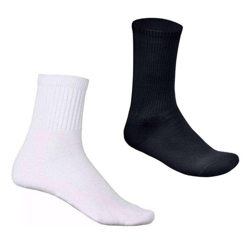 kits Meias Masculina 6 pares Cano alto algodão Preta / Branca | Shopee  Brasil