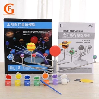 Sistema Solar Nove Planetas Modelo De Montagem De Bricolage Planetário Kids Astronomia Educacional Brinquedo