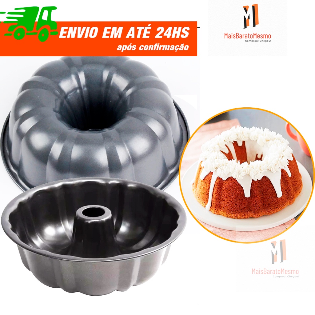 FORMA PARA BOLO MARISSA LOUNINA EM ALUMÍNIO FUNDIDO COM ANTIADERENTE BLOOM  CAKE PAN BRONZE 24CM 2