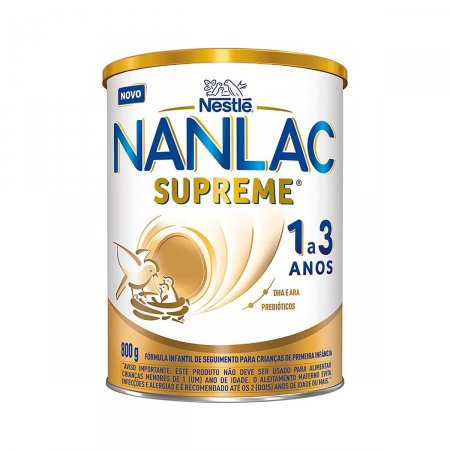 FORMULA INFANTIL LEITE NANLAC Supreme 1 a 3 anos 800g | Shopee Brasil