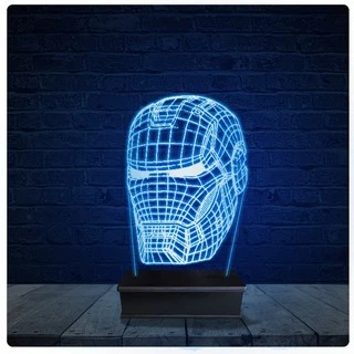 Luminária Led Acrilico Abajur - Homem de Ferro