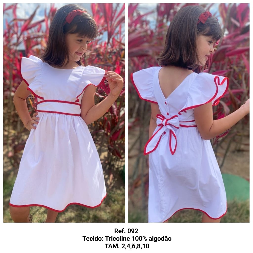 Vestido branco hot sale 6 anos