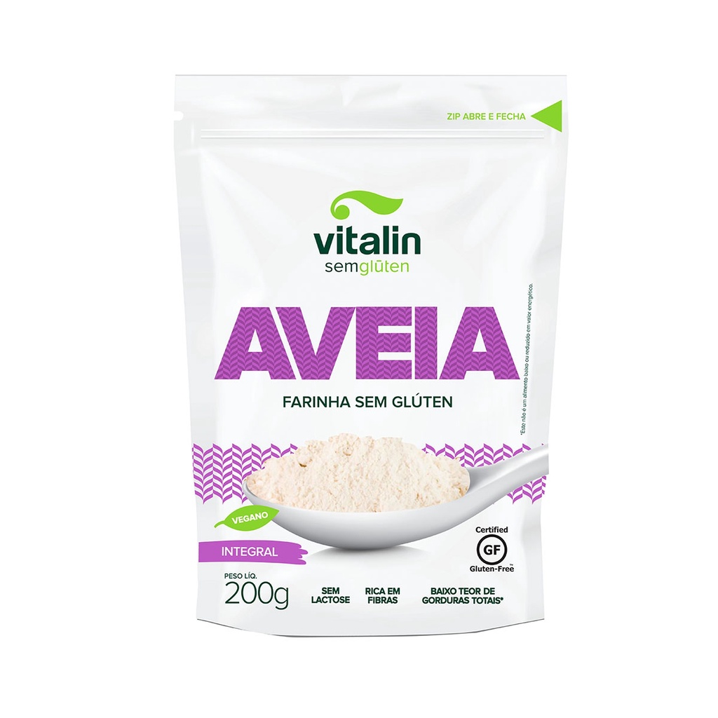 Farinha de Aveia Sem Glúten 200g - Vitalin