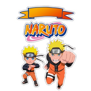 Topo Topper Bolo NARUTO Cortado Colado Envio Imediato Personalizado