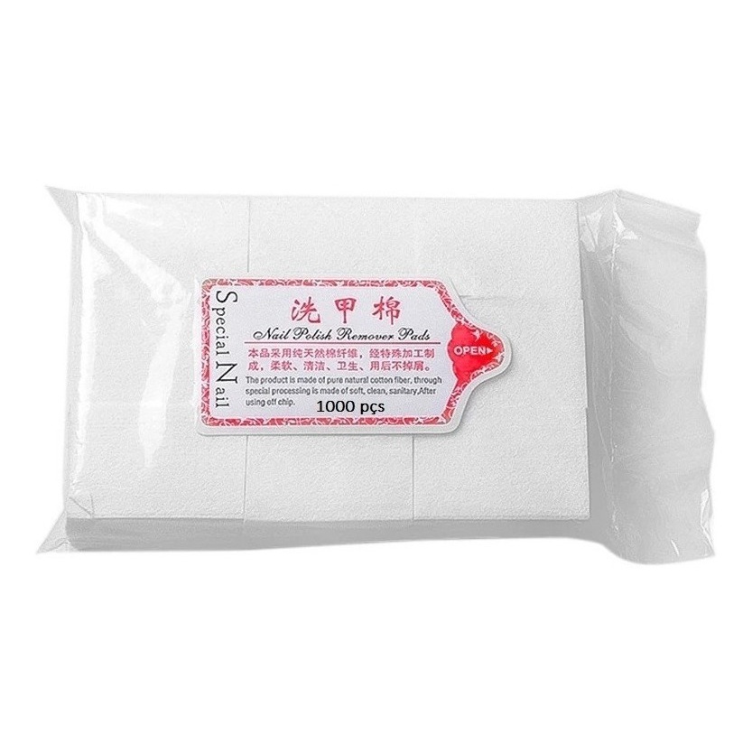 Algodão Prensado Japonês 100% Natural 1000 Unidades P/ Unha