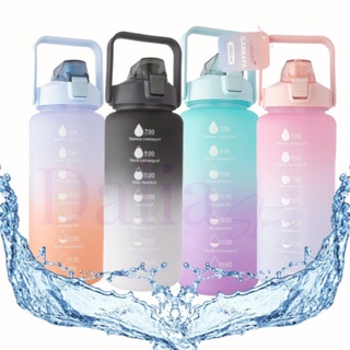 Garrafa De Agua 2 Litros Com Marcação De Horario COM ADESIVO 3D