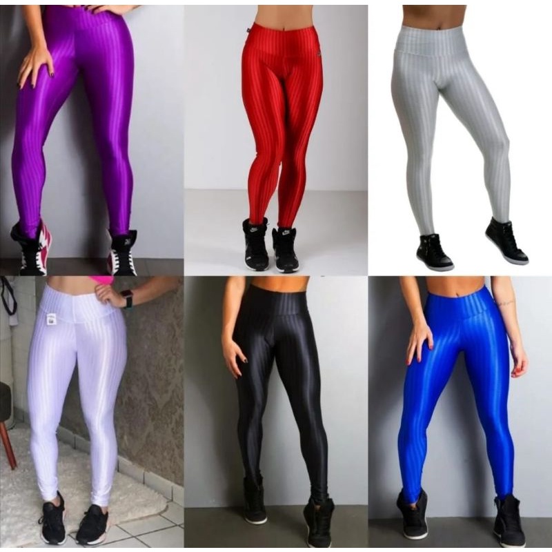 Calça Legging Fitness 3d Poliamida Academia