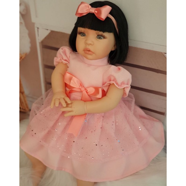 Boneca Bebê Reborn Original De 22 Polegadas/55 Cm, Conjunto De Vestido De  Pato Recém-nascido Realista, Lindo Sorriso, Boneca Ponderada, Cabelo  Enraizado De Alta Qualidade, Halloween/dia De Ação De Graças/presente De  Natal 