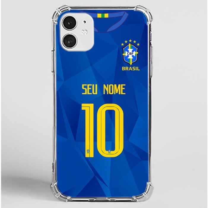 Capa Capinha Case de Celular Personalizada Com Nome Brasil