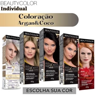 Tintura De Cabelo Individual Permanente Coloração Creme Tinta 45g Variação Escolha Sua Cor Beauty Color