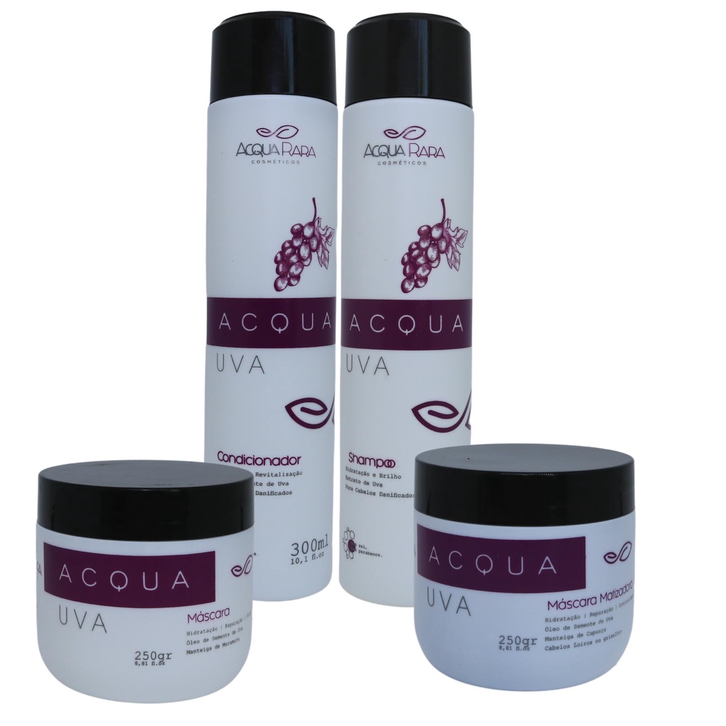 Kit Tratamento Acqua Uva Hidratante + Matizador | Shopee Brasil
