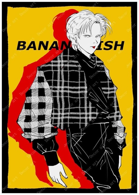 BANANA FISH Anime Retro Ash Lynx Posters HD Impressão e Pintura Wall Art  Canvas BL Cartoon