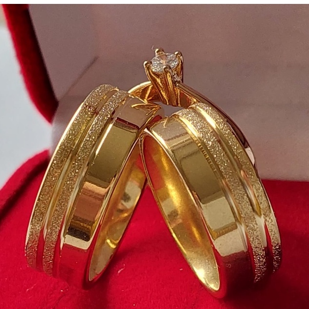 Par de Aliança TAMANHO 28-33 Casamento Noivado Reta 2 Riscos Moedas Antigas Ouro 18k