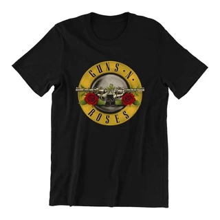 Camiseta Basica Camisa Guns N Roses Escudo Logo Rock N Roll Unissex