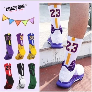 【 Crazy Bag 】 In-Meias De Basquetebol Em Tubo Para Crianças Adultas Fundo De Toalha Esportivas Antiderrapantes Figuras De elite