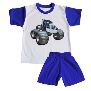 Conjunto Infantil Blaze Carro Monster Machini Criança Menino