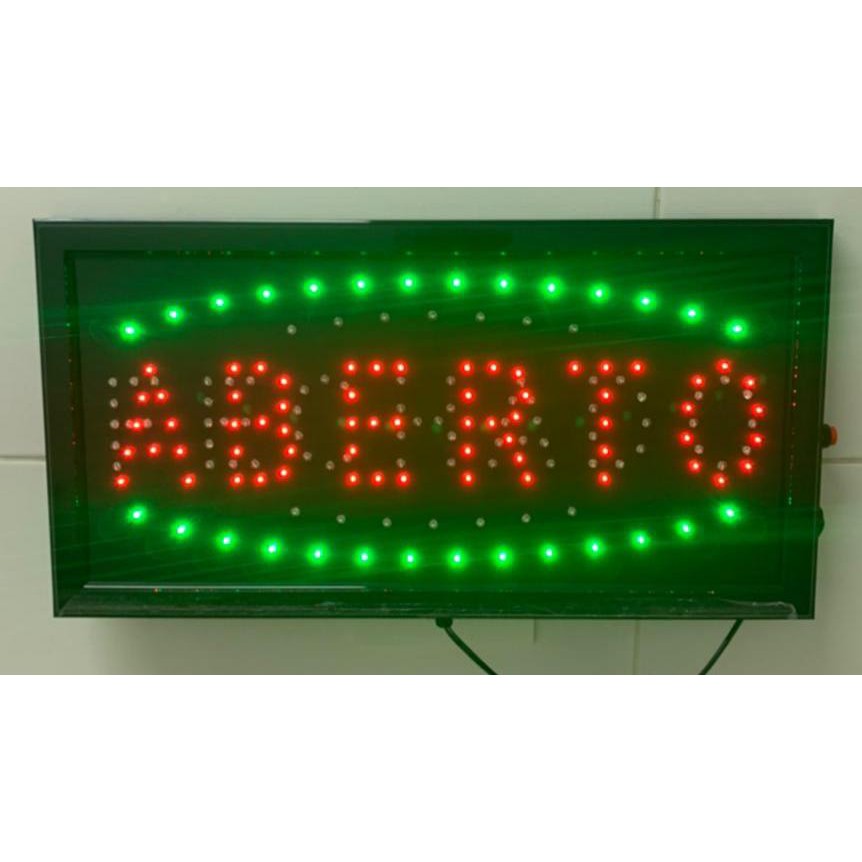 Mini Display Eletrônico Led Verde Painel Letreiro Crachá para