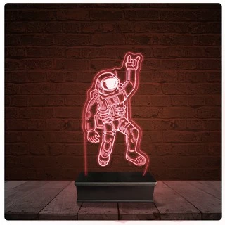 Abajur Luminária Acrílico Led - Astronauta Desenho 10