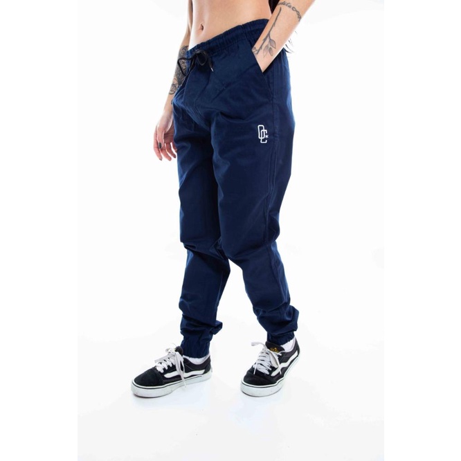 Calça Jogger Overcome Logo Azul Marinho