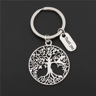 Vintage Natureza Árvore Chaveiro Presente Do Dia De Ação De Graças Feminino Bolsa Jóias