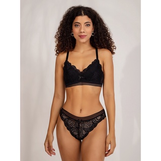 Conjunto Lingerie Com Bojo Sutiã e calcinha com renda marca Z&D - 6771 - 2022