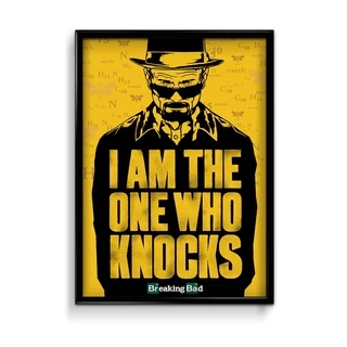 Quadro Decorativo Breaking Bad Heisenberg Walter White c/ Moldura 60x40cm
